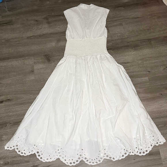 The Tommie Cap Sleeve Smocked Front Zip Shirt Dress Eyelet trim edition - Picture 7 of 13